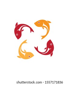 Fish icon Vector Illustration design Logo template
