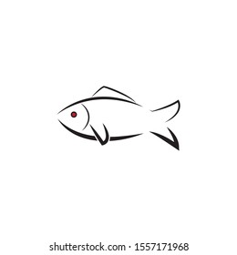 Fish icon Vector Illustration design Logo template
