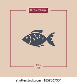 fish icon. Vector illustration EPS 10.