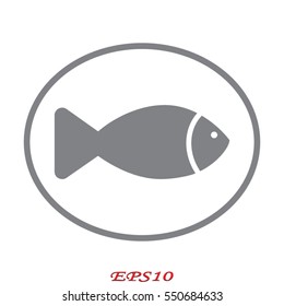 fish icon vector illustration eps10