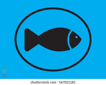 fish icon vector illustration eps10