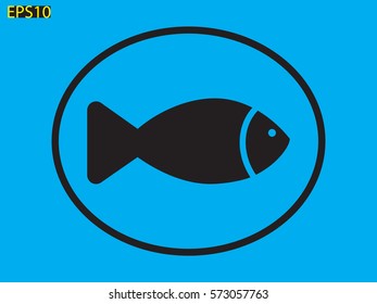 fish icon vector illustration eps10