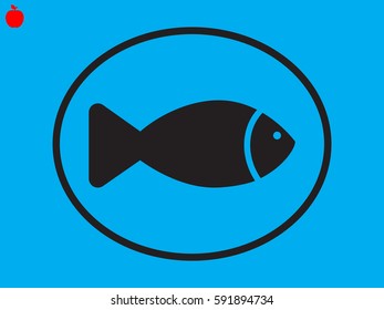 fish icon vector illustration eps10
