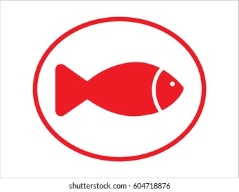 fish icon vector illustration eps10