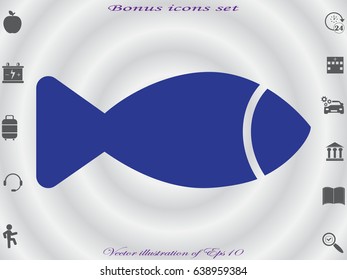 fish icon vector illustration eps10