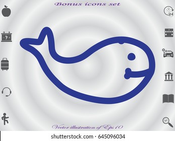 fish icon vector illustration eps10