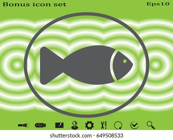 fish icon vector illustration eps10