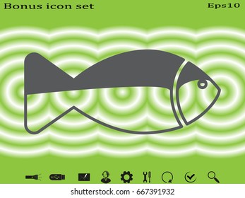 fish icon vector illustration eps10