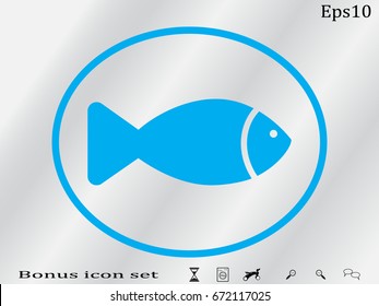 fish icon vector illustration eps10