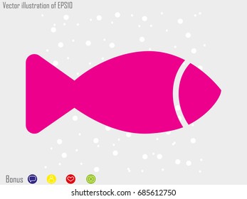 fish icon vector illustration eps10