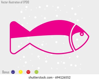 fish icon vector illustration eps10