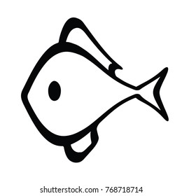 fish icon vector illustration eps10