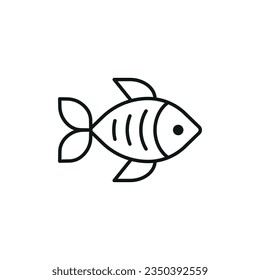 Fish icon vector illustration. Fishing on isolated background. Simple fish sign concept.