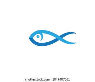 Fish Icon vector illustration logo template design