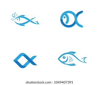 Fish Icon vector illustration logo template design