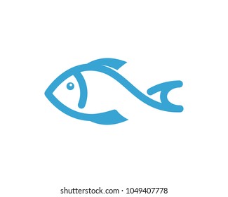 Fish Icon vector illustration logo template design
