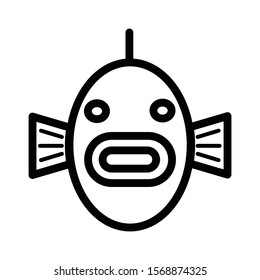 fish icon vector illustration logo template for many purpose.Isolated on white background