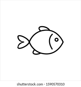 Fish icon vector illustration logo template for many purpose. Isolated on white background.