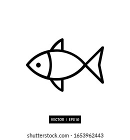 fish icon vector illustration logo template for many purpose isolated on white background