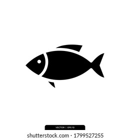 fish icon vector illustration logo template