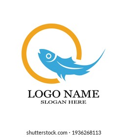 Fish Icon vector illustration logo template design