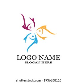Fish Icon vector illustration logo template design