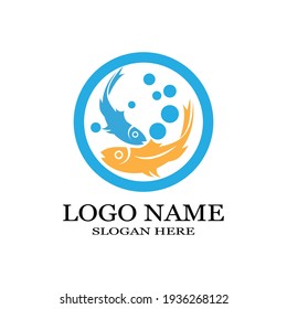 Fish Icon vector illustration logo template design