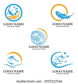 Fish Icon vector illustration logo template design