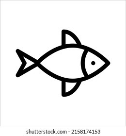 fish icon vector illustration logo template for various purposes isolated on white background, eps 10.
