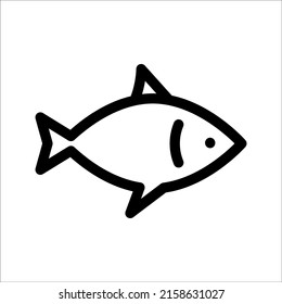 fish icon vector illustration logo template for various purposes isolated on white background, eps 10.
