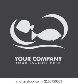 Fish Icon Vector Illustration Logo Template Design