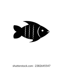 plantilla de logotipo de ilustración de vector de icono de pescado para muchos fines aislados en fondo blanco
