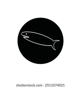 Fish icon vector illustration logo design