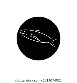 Ícone de peixe vetor ilustração logotipo design