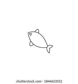 Fish icon vector illustration on white background