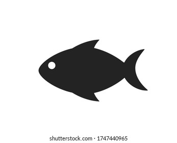 Fish icon. Fish vector illustration.  Seafood icons. Sea fish simple icon. 