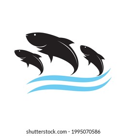 Fish icon vector illustration symbol