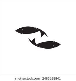 FISH ICON VECTOR ILLUSTRATION SYMBOL DSIGN