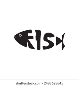 FISH ICON VECTOR ILLUSTRATION SYMBOL DSIGN