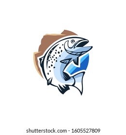 fish icon vector illustration, you can use for fishing logo. eps.10 