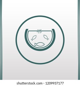 Fish icon. Vector fish illustration.Fish icon on green backround. Vector icon