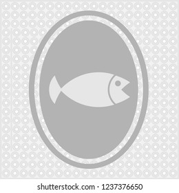 Fish icon. Vector fish illustration.Fish icon on green backround. Vector icon