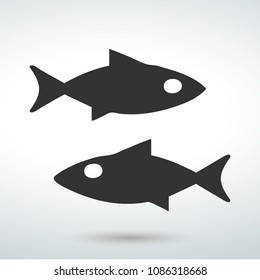 Fish icon vector isolated