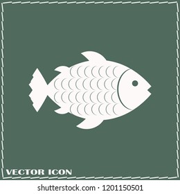 Fish icon vector isolated