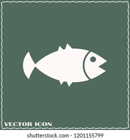 Fish icon vector isolated