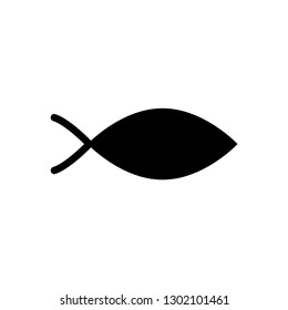 Fish icon vector isolated