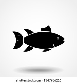 Fish icon vector isolated