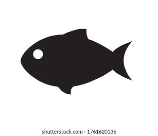 Fish icon vector isolated in black. Fish icon for your design. Illustration isolated from the background.