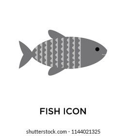 Fish icon vector isolated on white background for your web and mobile app design, Fish logo concept