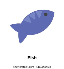 Fish icon vector isolated on white background, Fish transparent sign